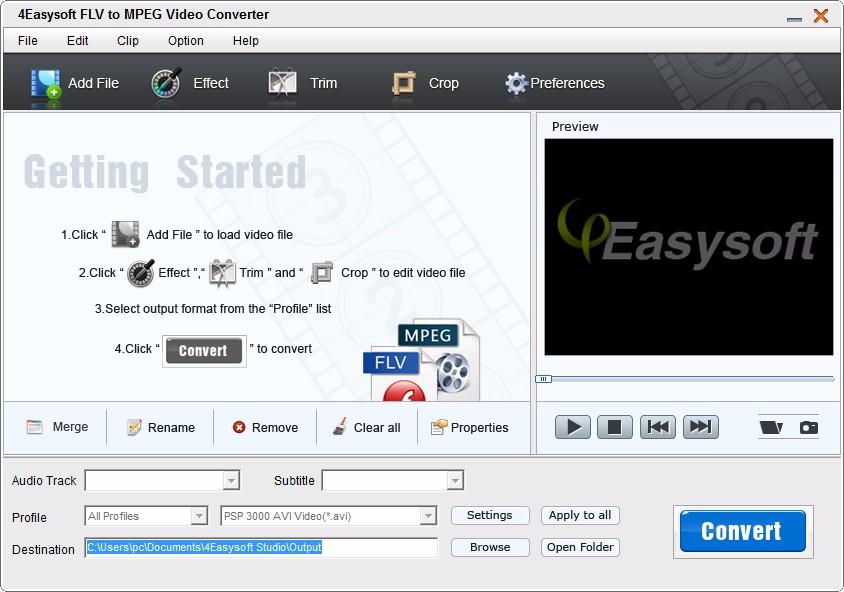 4Easysoft FLV to MPEG Video Converter下载,FLV转MPEG格式转换器